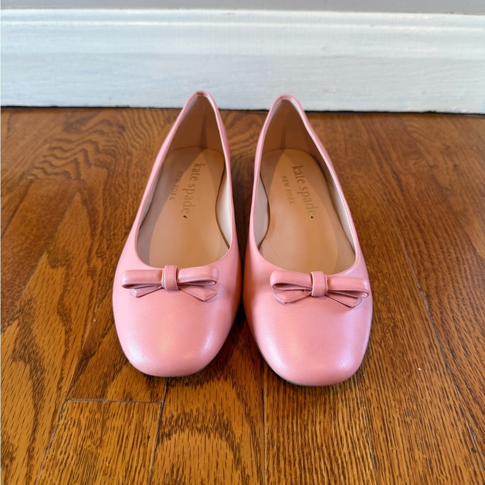 Kate Spade Women’s Kiersten Bow Pink Ballet Flats - Picture 3 of 8